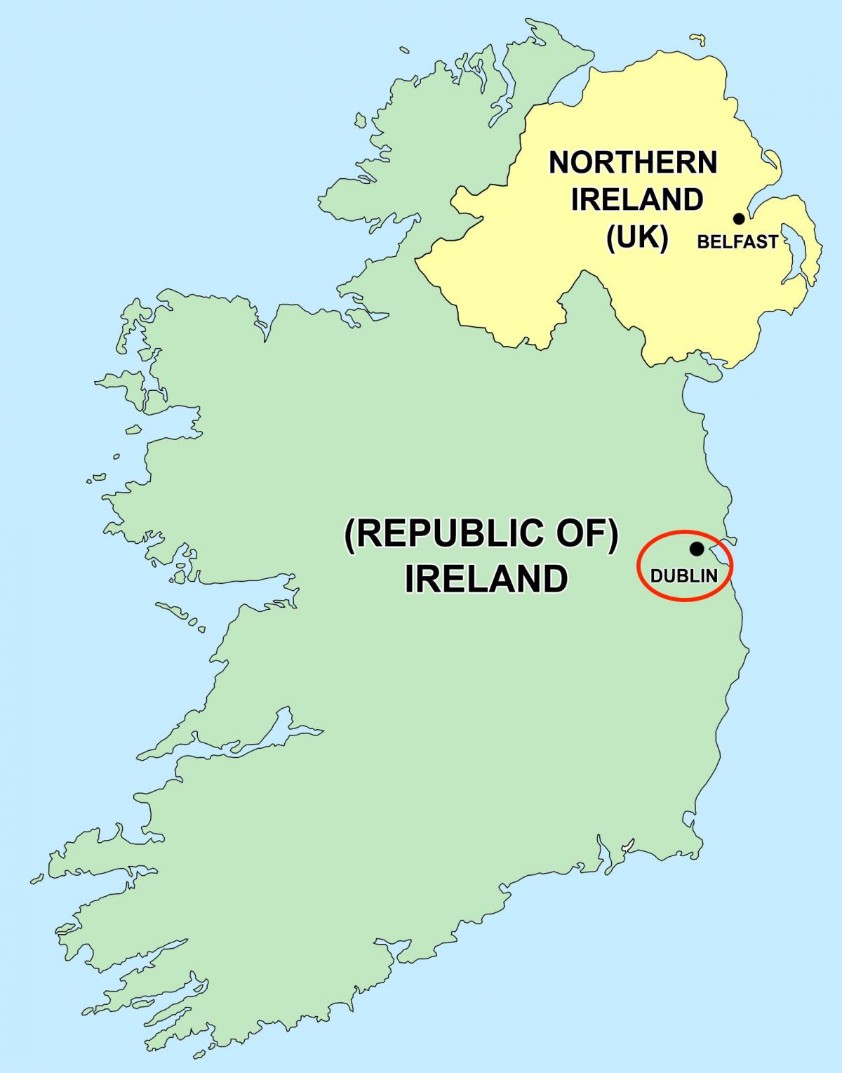 都柏林 在Leinster - 爱尔兰地图
