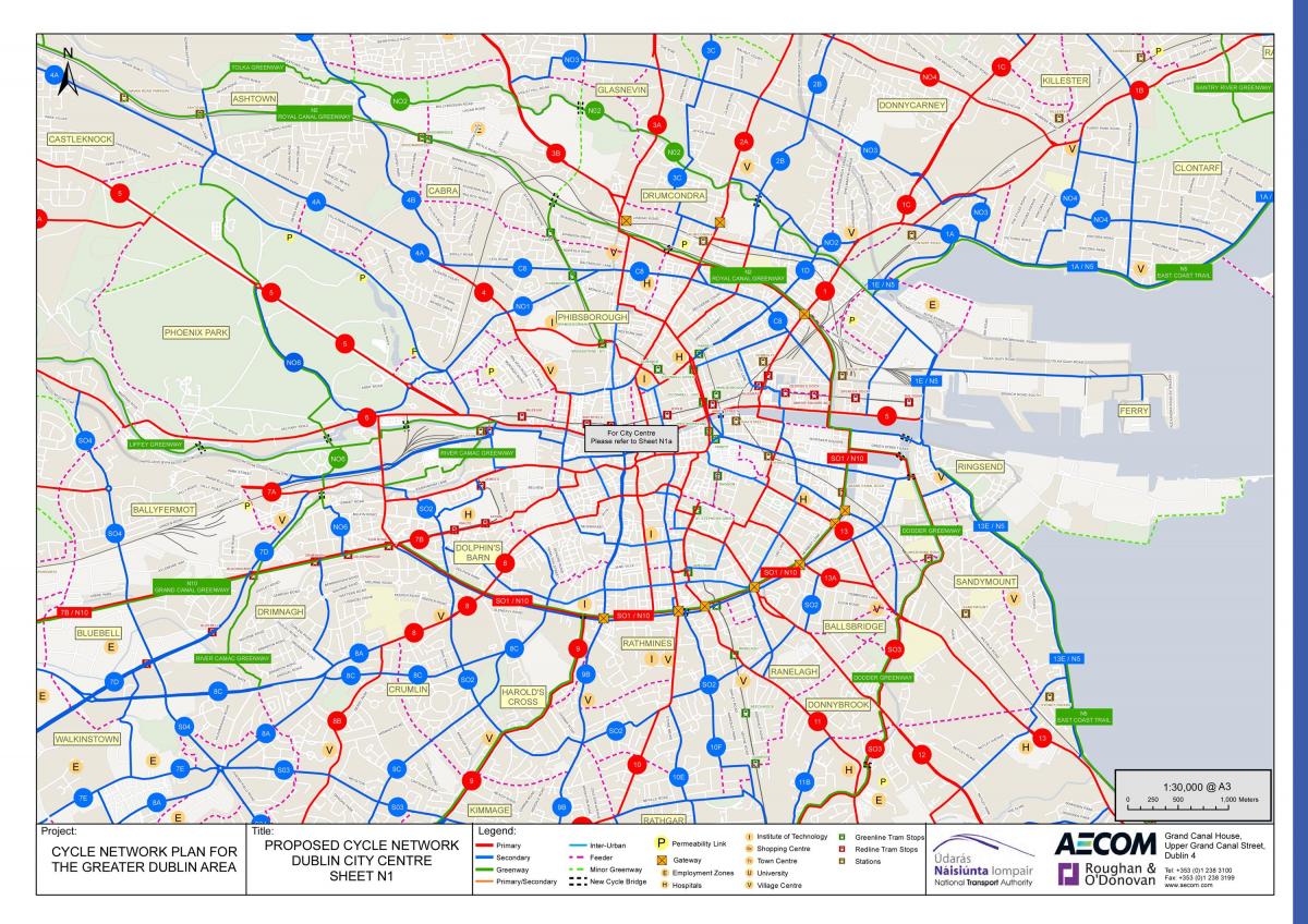 都柏林自行车道地图