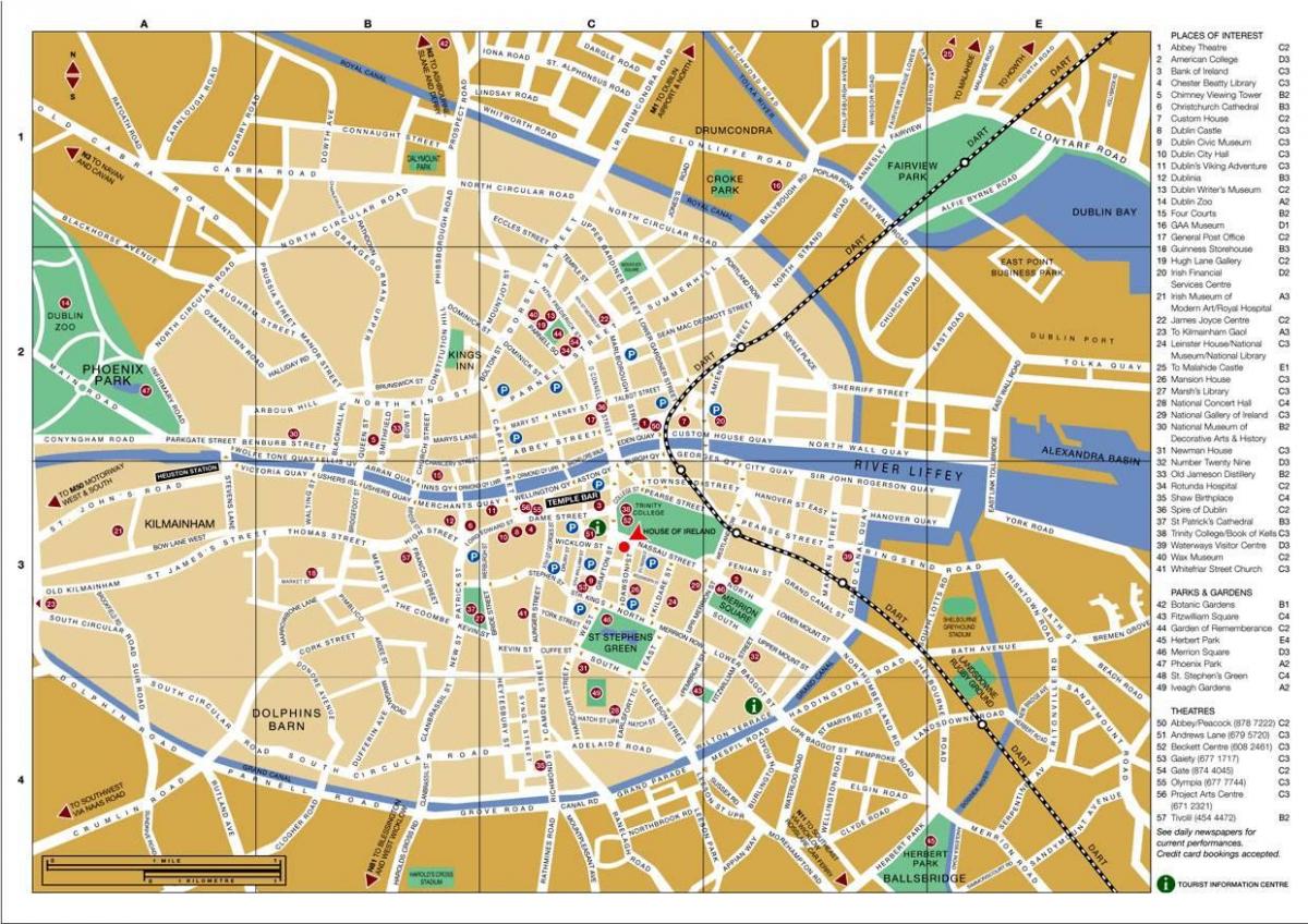 都柏林市中心地图